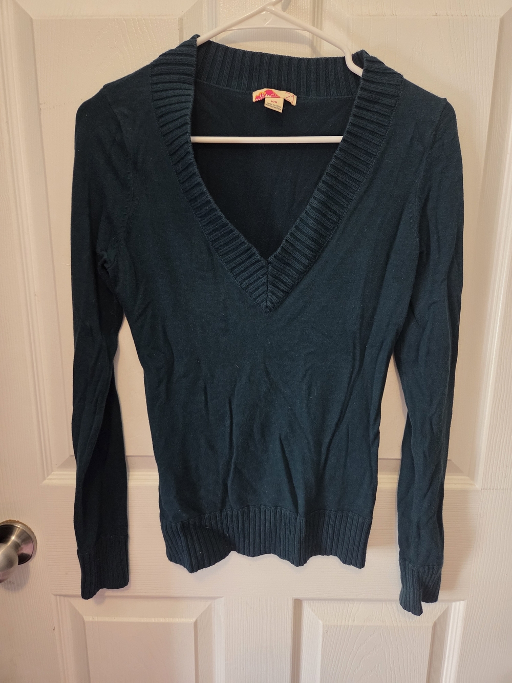Forever 21 Deep Teal V-Neck Sweater